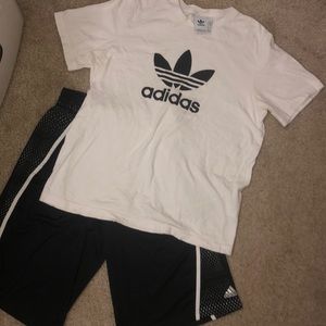 adidas shorts and top set mens